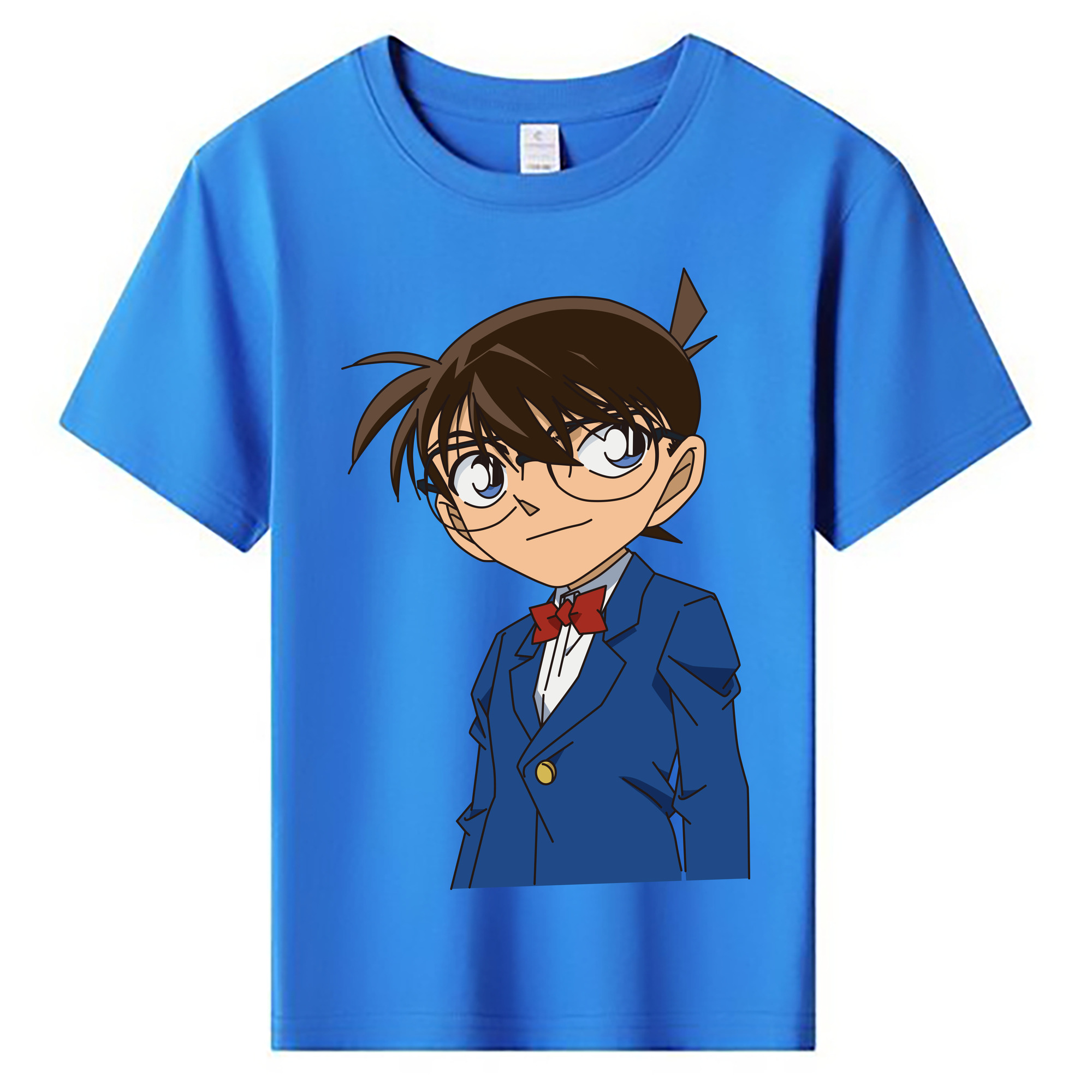 （画像用） 名探偵コナン 江戸川 コナン Detective Conan Conan Edogawa 綿100％キッズTシャツ（フロントプリント）